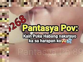 #268 POV: Pantasya Kumakain habang nakatayo sa harapan ko, niluluwa ng puki ang fleshlight.