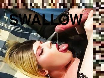 svær, shemale, babes, blowjob, cumshot, stor-pikk, svelging, føtter, facial, kåt