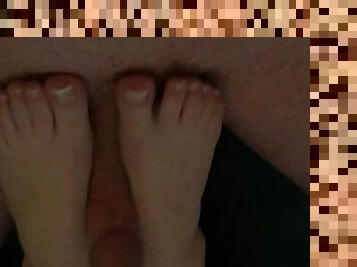 Homemade footjob by Lily