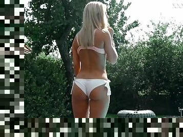 babes, tenåring, pornostjerne, europeisk, blond, euro, svømmebasseng, vakker, perfekt, petite