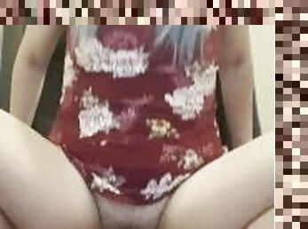 Horny MILF in Summer Dress Rides Dildo in Gaming Chair (Volume Up) - Solo Female Orgasm
