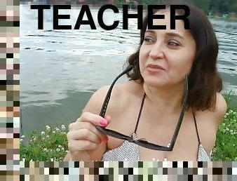 Met a teacher on the beach and fucked like I dreamed for a long time