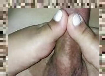 Masturbating with my whore's feet