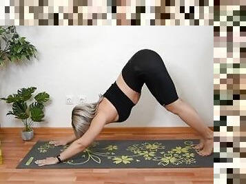 Topless yoga