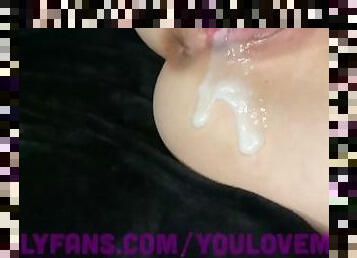Girlfriend gets the Biggest Double Creampie Ever from boyfriend and his friend