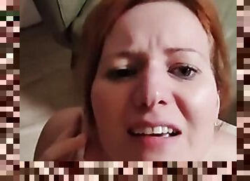 I convinced this cheating MILF to fuck me while I was on the phone: her husband thinks shes at a work conference.