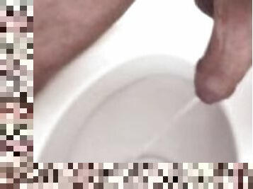 Replace my toilet! Late  night foreskin penis ????  pissing
