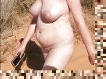 Sandy road nudity