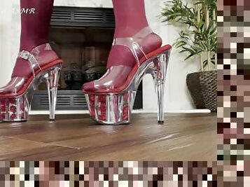 Sexy ASMR Walking In Stripper Heels/High Heels Sounds
