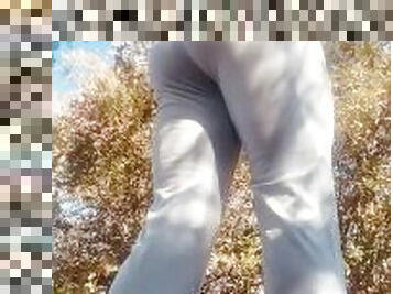 Look at my curvy ass twerking in new track suit at the park