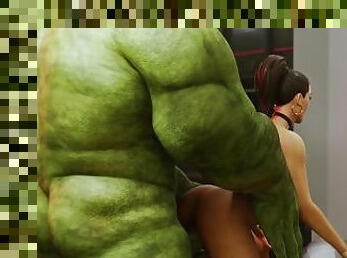 Hulk and She-Hulk having fun