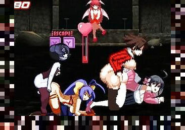 Futa Squigly and Ryougi Vs Ako and Mai