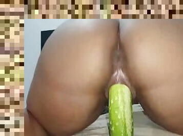 sex with cucumber having multiple orgasms my husband couldn't stand it, he ejaculated watching me????