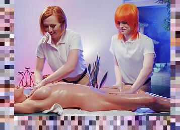 Massage turns pretty intimate for this premium female