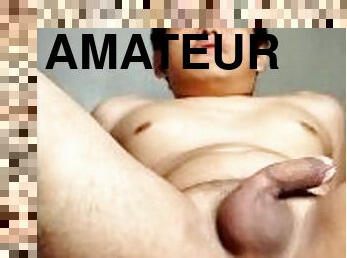 masturbación, amateur, gay, a-solas