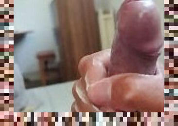 Mixed race DILF, big brown cock lubed up and ready...WITH CUM SHOT!!!