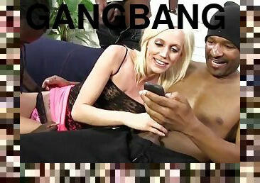 Interracial gangbang for the slutty blonde kacey villainess