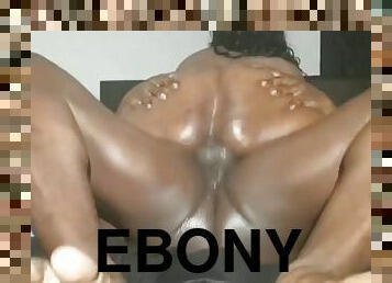 BBW Ebony  Hard Riding with Creampie 1