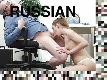 NJ89 Flexible Russian Applicant Lady fucks the HR guy for a new job