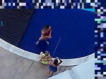 public, amatori, milf, latina, brazilia, blonda, piscina, cur-butt, bikini