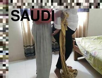 A handsome Saudi Girl is fucked by the hotel manager with hands tied - anal fuck & Cum