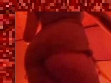 Hot twerking while my dumb neighbor plays on the computer