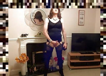 Alson - crossdresser, boots, butt plug amd spunk