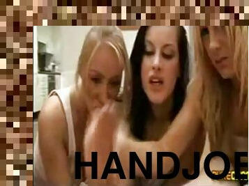 Triple handjob