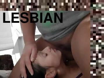 I sit on my girlfriend's face and spit in her mouth, when I cum - Lesbian_illusion