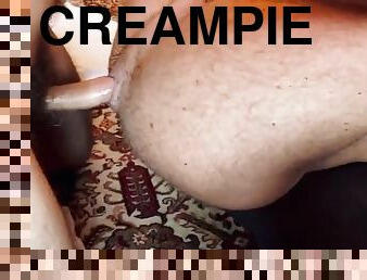 Bareback fuck cum creampie cum big butt slut