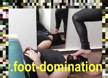 cruel german mistress foot slapping