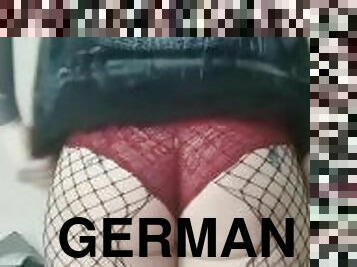sukkpüksid, avalik, amatöör, anaal, saksa, mustanahaline, aluspüksid, võrksukad
