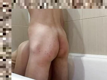 culo, bañando, cuatro-patas, amateur, babes, casero, pareja, primera-persona, morena