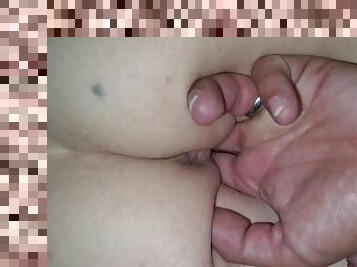 pussy, amatør, milf, fingret, cum, virkelig