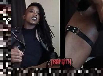 black goth trap drenches you in thick cum