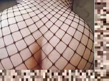 Fishnet back shots.