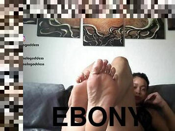 amatööri, eebenpuinen, jalat, pov, fetissi, soolo, femdom