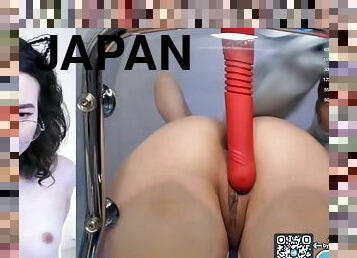 Japanese model shows her pussy