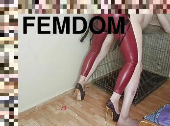 strapon, anal-sex, spielzeug, schwer, sadomasochismus, sklavin, latex, domina, tattoo