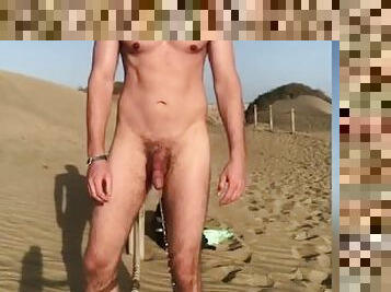 nudist, pisandu-se, gay, camera, plaja, voyeur, solo