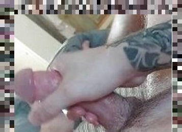 Can't keep my hands off my swollen throbbing cock