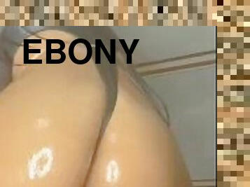 negra-ebony, locura, culo-sexy, cabalgando, consolador, a-solas, polla