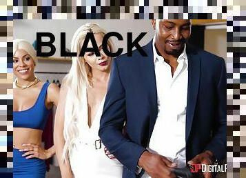 Elsa Jean takes giant black cock deep in her sweet pussy