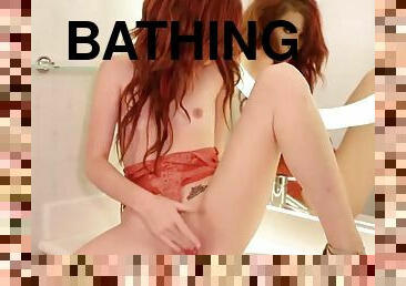 Shower solo scene with the redhead hottie elle alexandra