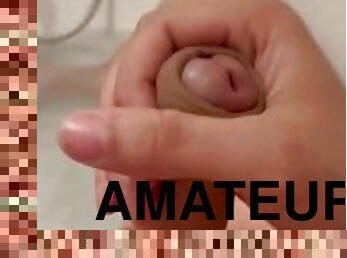 baignade, masturbation, amateur, énorme-bite, branlette, solo, bite