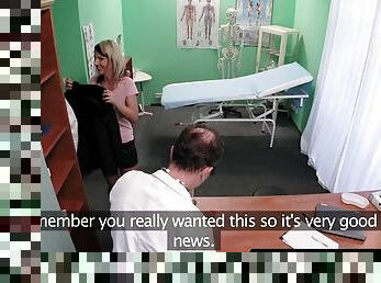 Creampied euro patient riding doctors dick