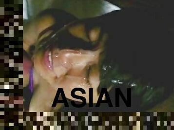 asian, besar, amateur, muka, merangkap, petite