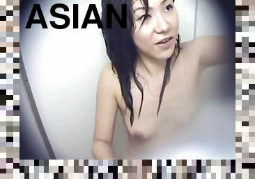 asiatic, imbaiere, public, japoneza, camera, plaja, spion, voyeur, dus, ascuns