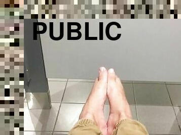 öffentliche, füße, wc, fetisch