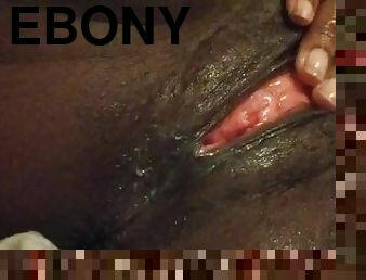 masturbation, orgasme, chatte-pussy, giclée, amateur, ébène, black, doigtage, solo